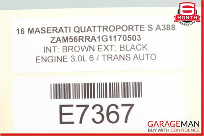 14-18 Maserati Quattroporte Chassis Control Module Unit 06700317460 OEM