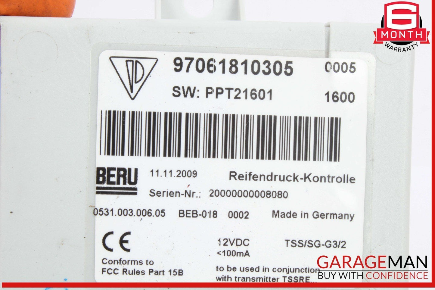 10-16 Porsche Panamera S 970 Tire Pressure Monitor TPMS Control Module Unit OEM
