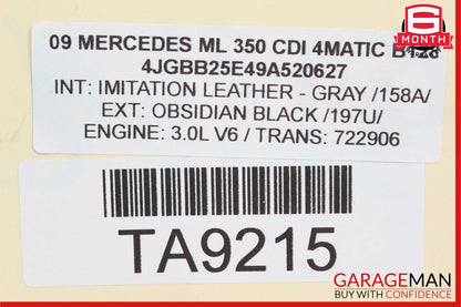 07-14 Mercedes W164 ML350 E320 GL320 Engine Motor Starter 0061519801 OEM