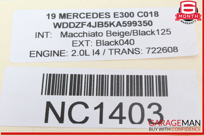 17-20 Mercedes W213 E300 Rear Right and Rear Left Coil Spring Set of 2 OEM