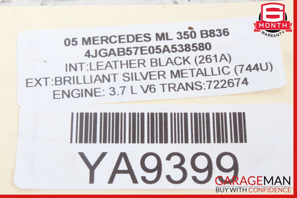 98-05 Mercedes W163 ML350 ML430 Front Right Side Exterior Door Handle Black OEM