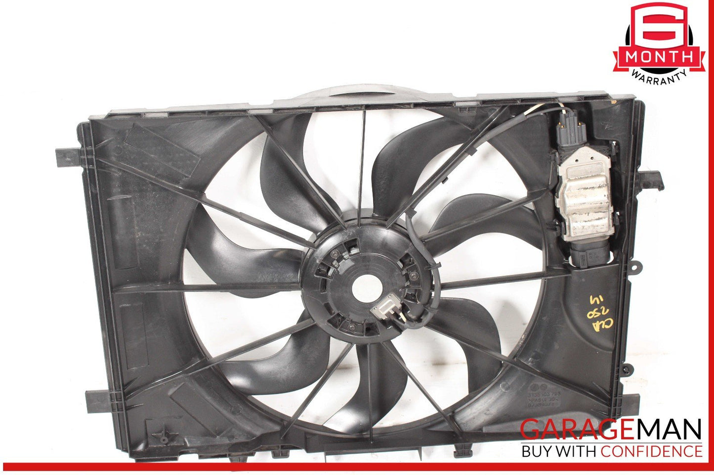 08-20 Mercedes W117 CLA250 Engine Radiator Cooling Fan Motor Assembly OEM