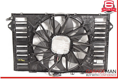 10-16 Porsche Panamera 970 Radiator Engine Electric Cooling Fan Shroud Assy OEM