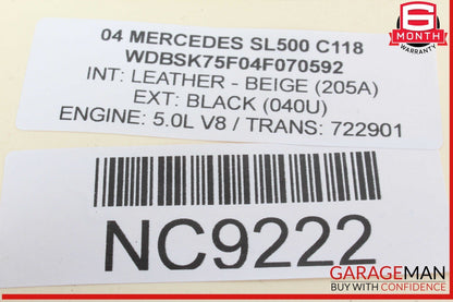 03-06 Mercedes R230 SL500 SL55 SL65 AMG Park Parking Assist Control Module OEM