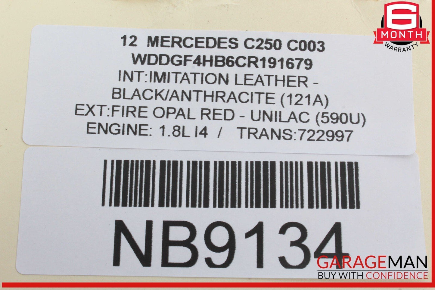 08-15 Mercedes W204 C250 C300 Rear Trunk Rear Back Up View Camera 2048206097 OEM
