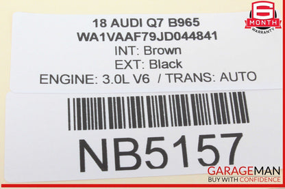 17-19 Audi Q7 Rear Thrid 3rd Row Right Passenger Side Seatbelt 34163786B