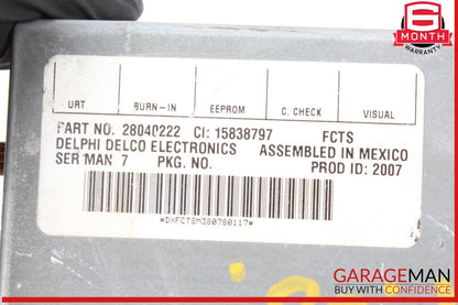 07-10 Saturn Sky Satellite Radio Receiver Control Module Unit 28040222 OEM