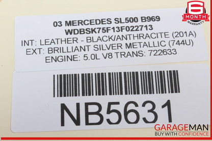 03-08 Mercedes R230 SL500 SL55 AMG Brake Stop Pedal Assembly OEM