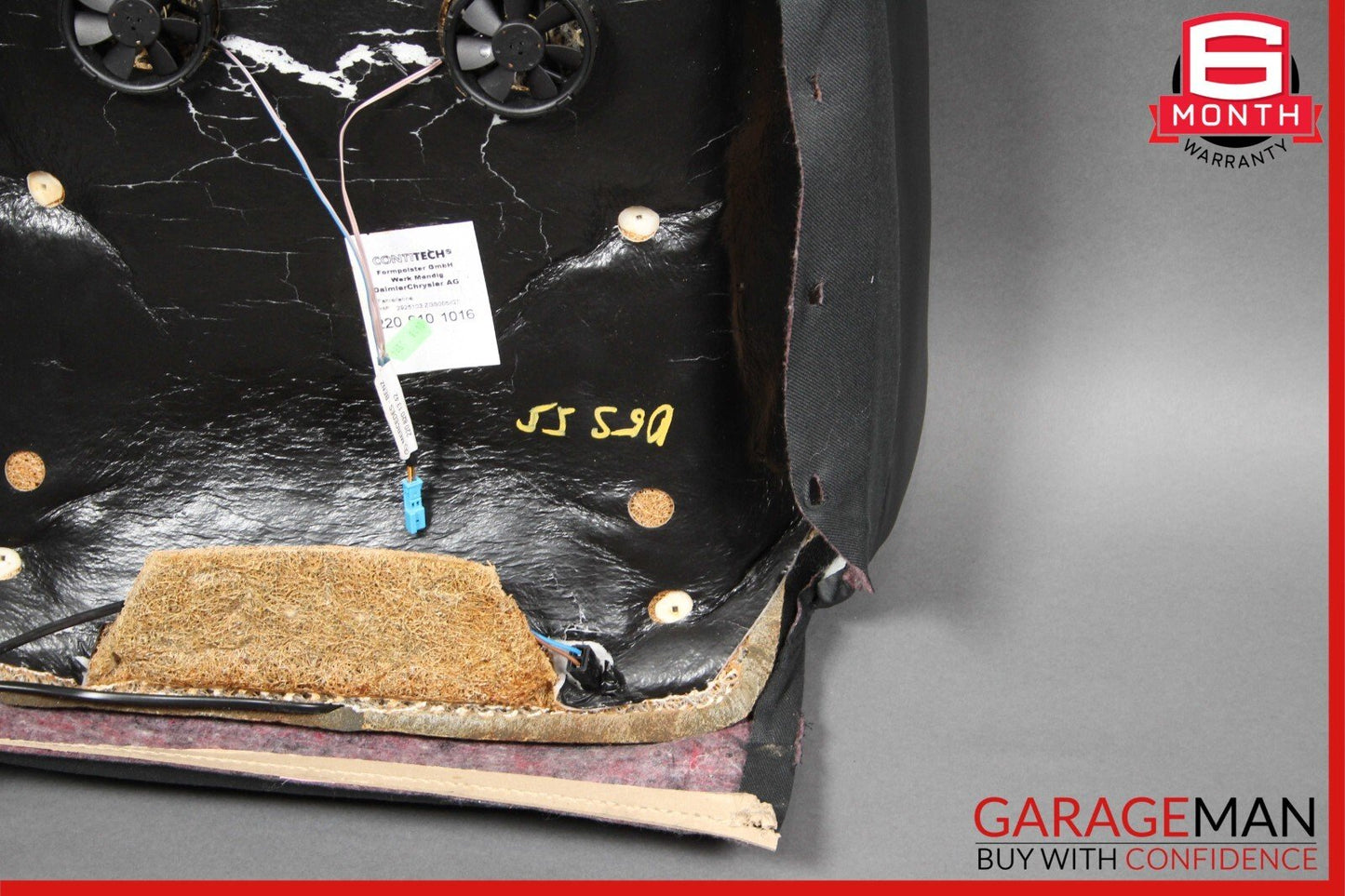 03-06 Mercedes W220 S55 AMG Front Left / Right Top Upper Seat Cushion Black