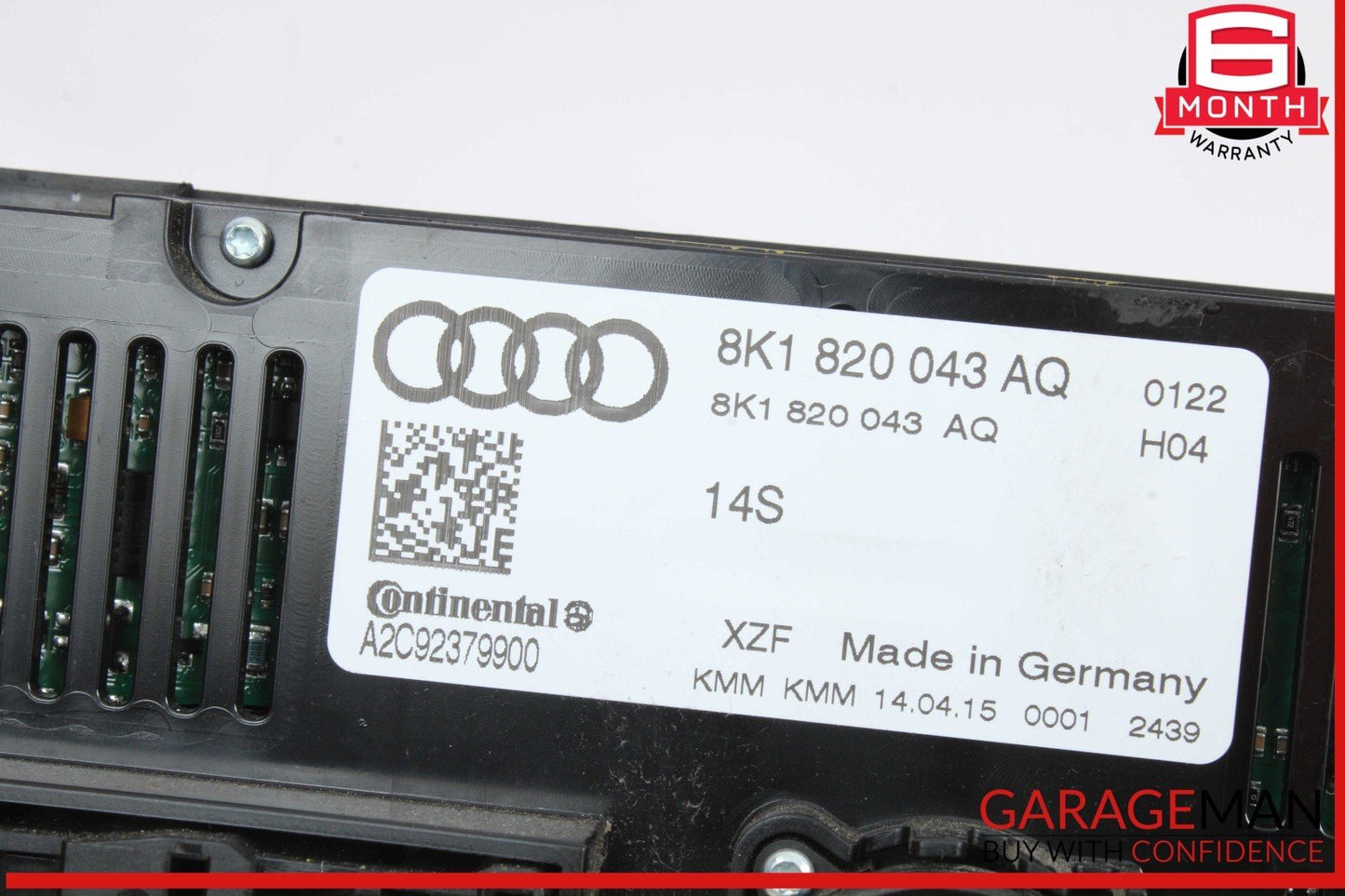 13-17 Audi Q5 A4 A5 Front A/C AC Climate Control Switch Panel Assembly OEM