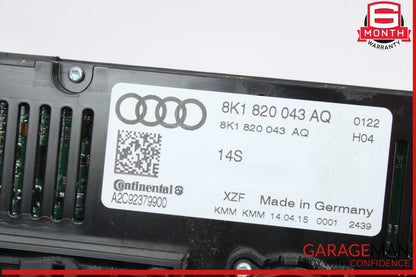 13-17 Audi Q5 A4 A5 Front A/C AC Climate Control Switch Panel Assembly OEM