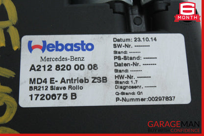 10-17 Mercedes W207 E400 Roof Sun Shade Screen Roller Blind Motor OEM