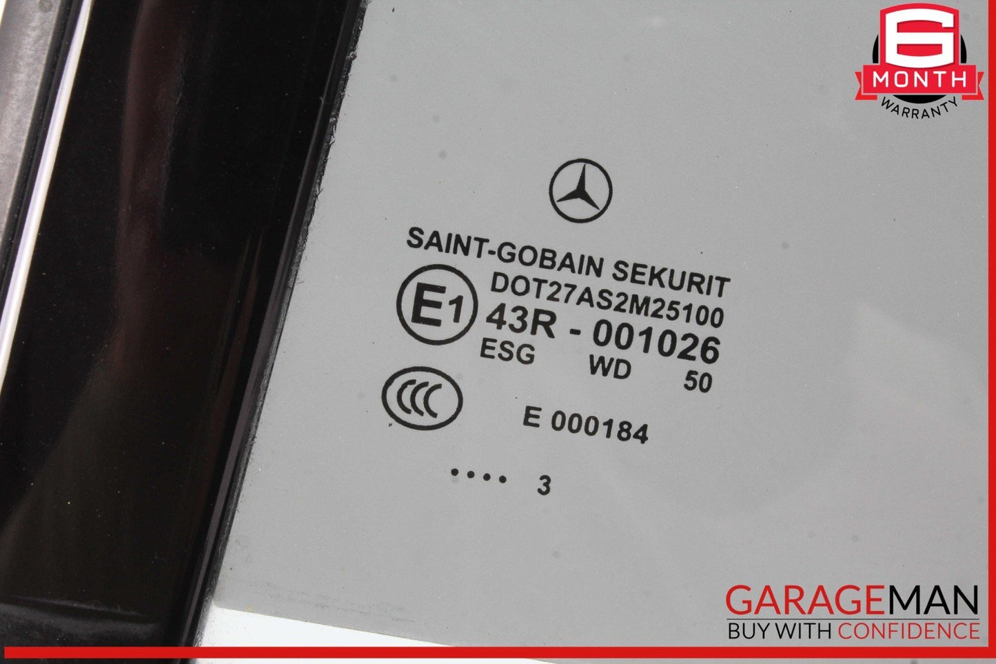 12-18 Mercedes W218 CLS550 Rear Left Driver Side Quarter Door Window Glass OEM