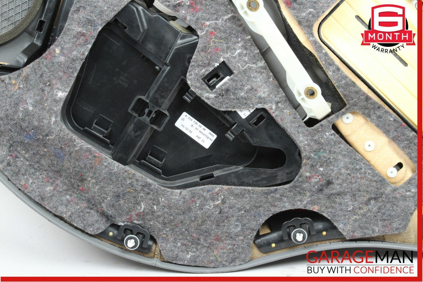 06-11 Mercedes W219 CLS500 CLS550 Rear Left Interior Door Panel Trim Gray