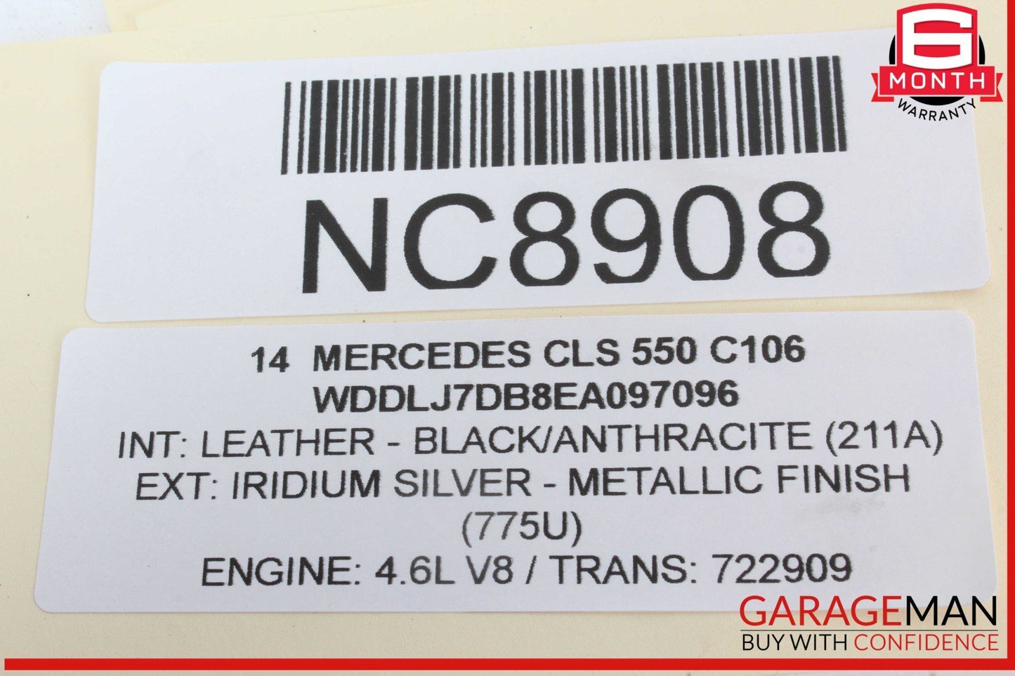 10-20 Mercedes W218 CLS550 Front Right Window Regulator Motor 2078200542 OEM