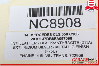 10-20 Mercedes W218 CLS550 Front Right Window Regulator Motor 2078200542 OEM