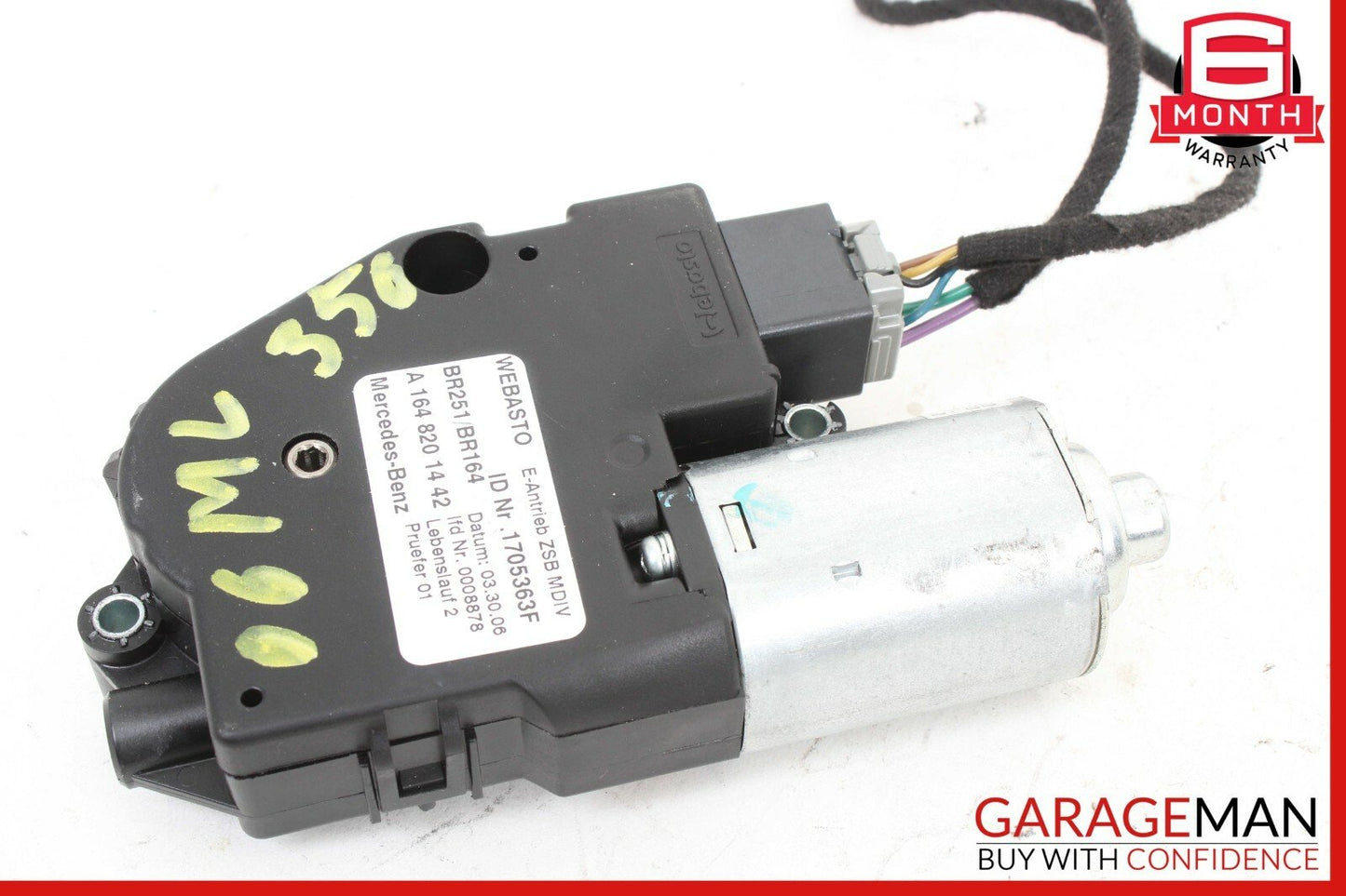 06-12 Mercedes W164 ML350 R350 GL550 Panoramic Sunroof Sun Roof Motor OEM