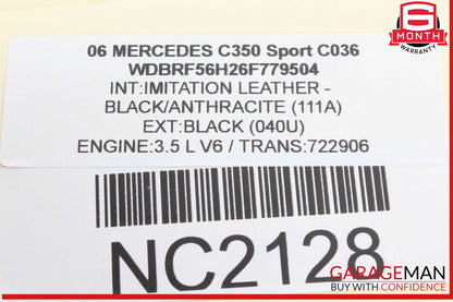 01-07 Mercedes W203 C350 Sport Rear Right Side Door Control Module 2038202285