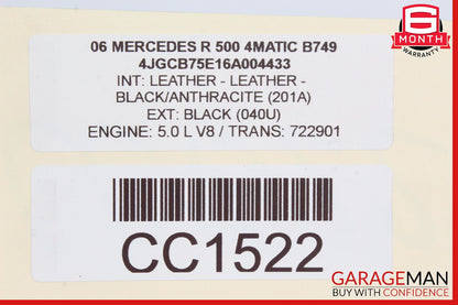 06-13 Mercedes W251 R500 ML550 Rear Differential Axle Carrier Assembly OEM