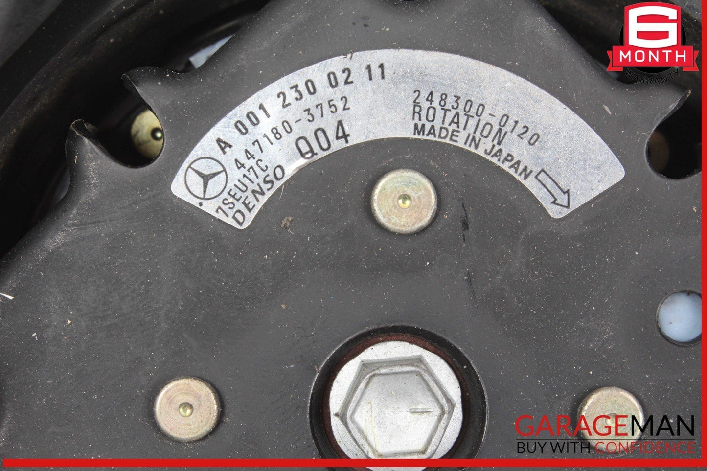 03-06 Mercedes R230 SL500 SL55 AC A/C Air Conditioning Compressor 0012300211 OEM