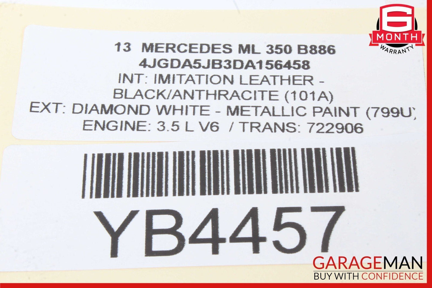 12-15 Mercedes W166 ML350 GL450 Window Regulator Motor Rear Left Side OEM