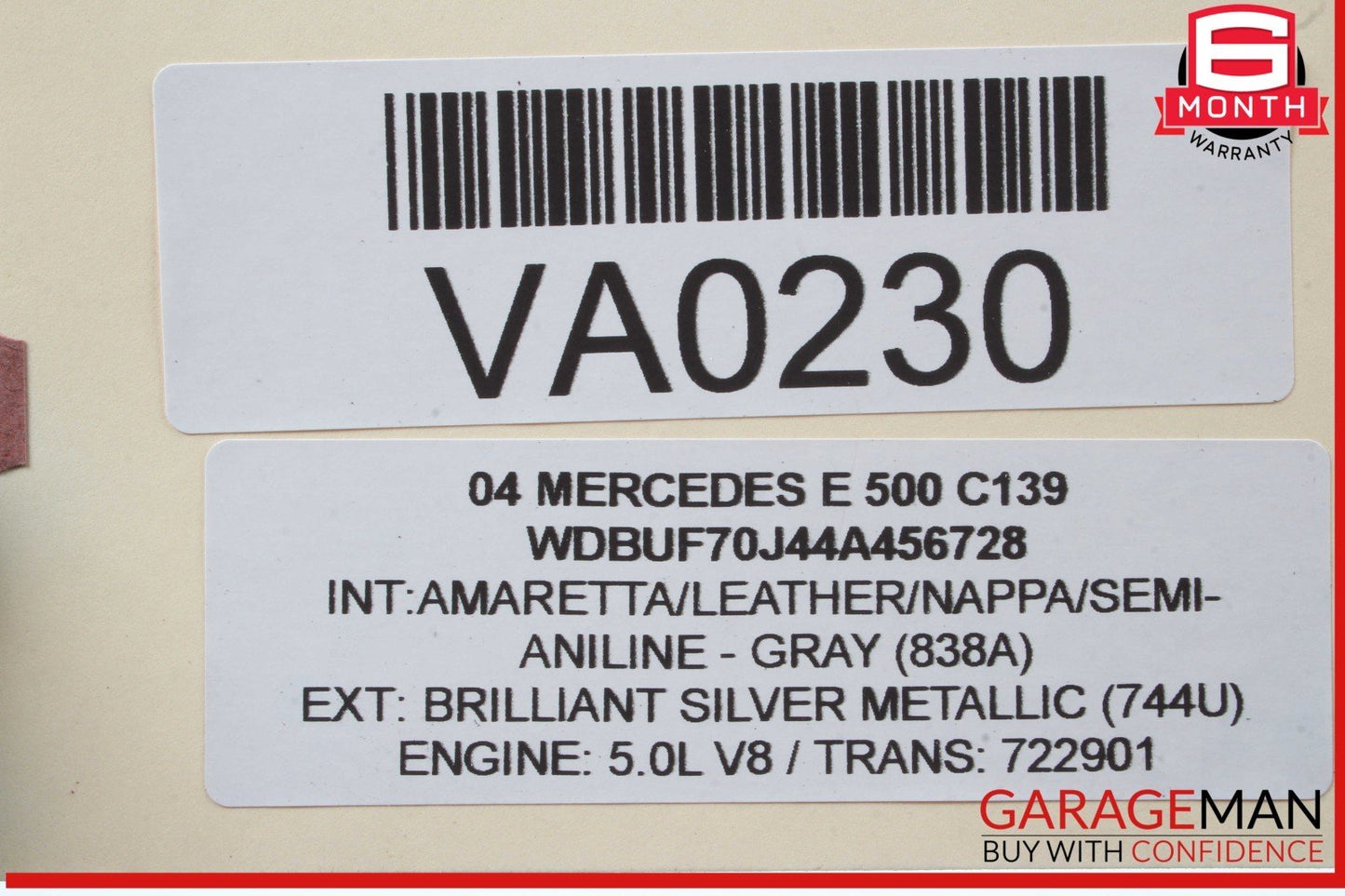 03-09 Mercedes W211 E500 E320 E350 Rear Right Side Exterior Door Handle OEM