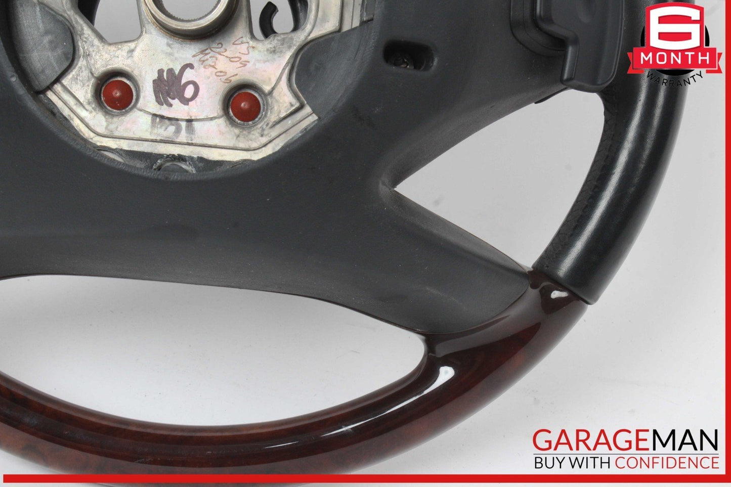 10-14 Mercedes W221 S400 S600 Steering Wheel w/ Paddle Shifters Black Wood OEM