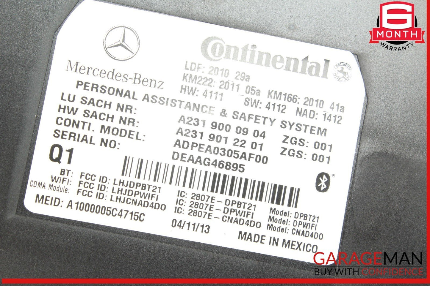 10-20 Mercedes W212 E350 C400 GLA250 SL400 Communication Control Module OEM