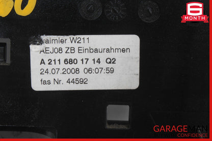 07-09 Mercedes W211 E350 E550 Hazard Control Door Lock Switch Panel OEM