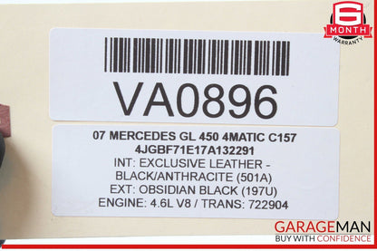 07-19 Mercedes X164 GL450 4MATIC GL350 Rear 3rd Third Row Seat Motor OEM