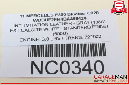 08-18 Mercedes W212 E350 Bluetec Rear Right Side Door Control Module OEM