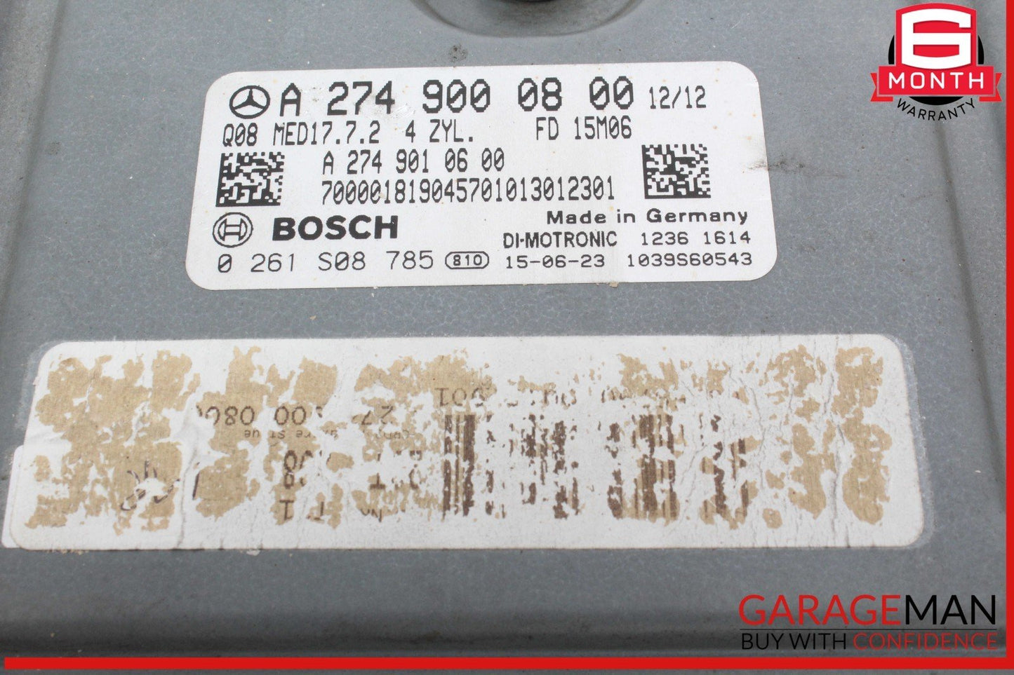 15-20 Mercedes W205 C300 GLC350e E300 M274 2.0L ECU ECM Engine Control Module