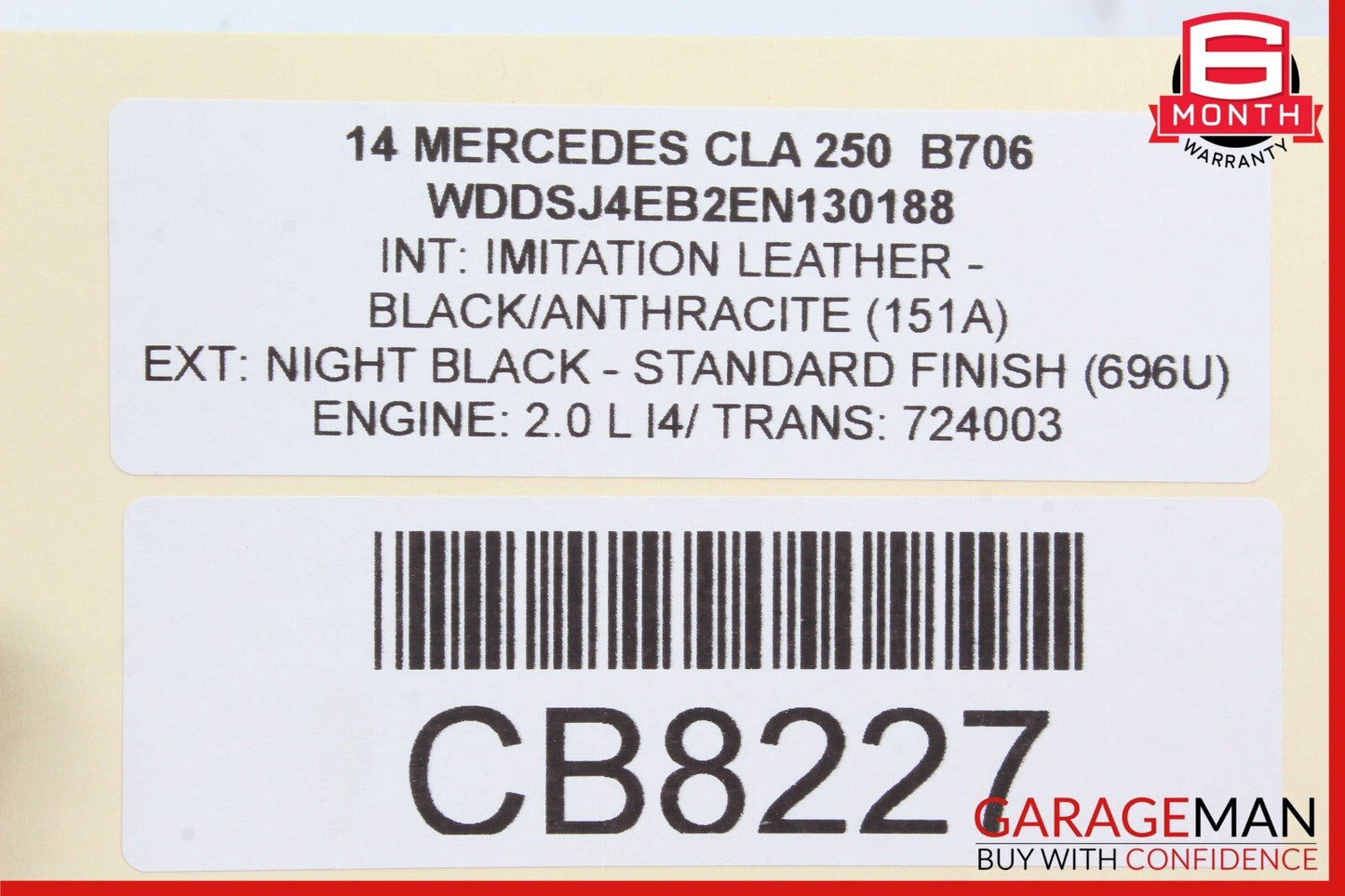 14-20 Mercedes W117 CLA250 Front Right Side Seat Belt Seatbelt Retractor