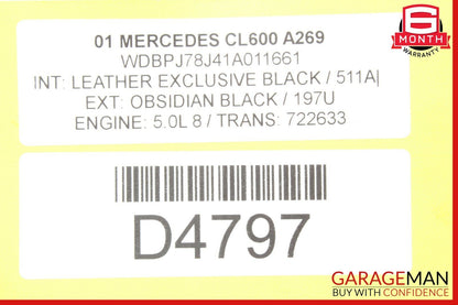 00-02 Mercedes W215 CL600 Rear Diff Axle Differential Diff Carrier OEM