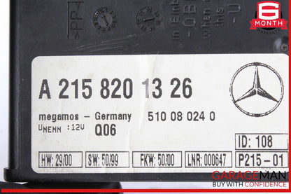00-02 Mercedes W215 CL55 AMG Tow Alarm Control Module Unit 2158201326 OEM