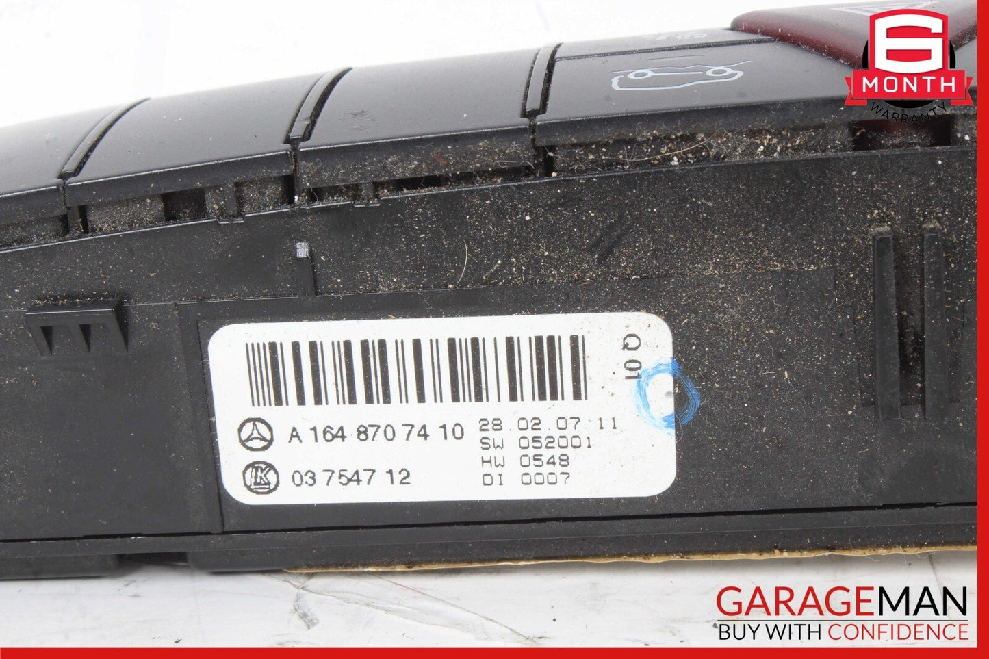 06-12 Mercedes W164 ML350 GL450 Center Console Hazard Control Switch Panel