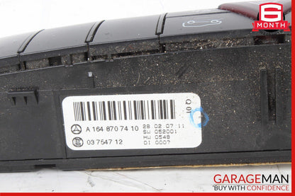 06-12 Mercedes W164 ML350 GL450 Center Console Hazard Control Switch Panel