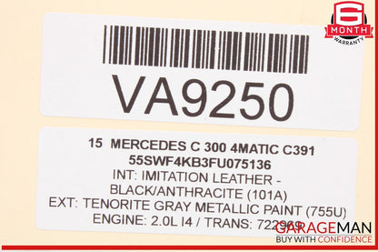 15-20 Mercedes W205 C300 4MATIC Rear Left Side Door Lock Latch Actuator OEM