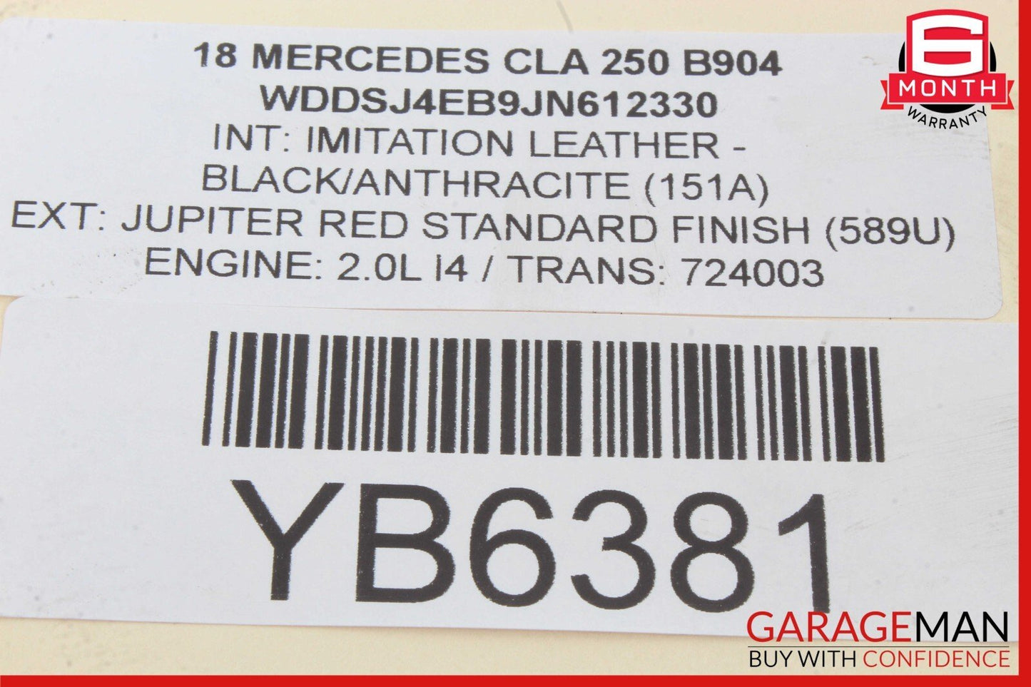 14-19 Mercedes W117 CLA250 Front Right Side Door Window Regulator Motor Unit OEM