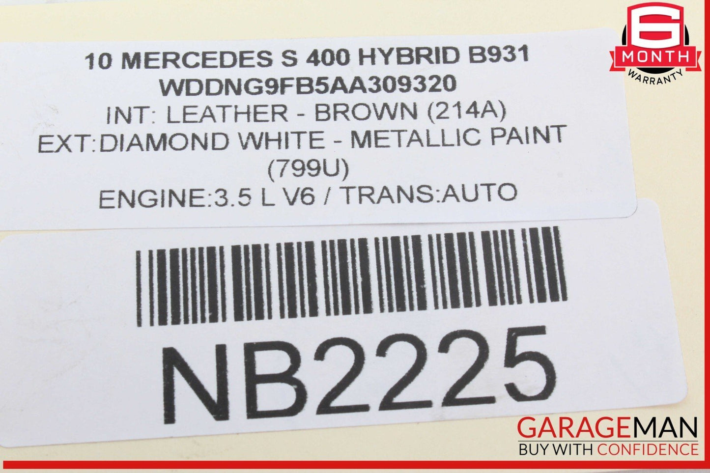 10-13 Mercedes W221 S400 Hybrid 3.5 V6 Alternator 0141542802 OEM
