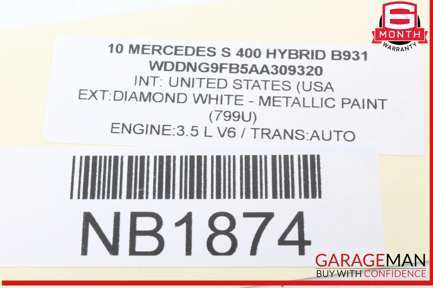 07-09 Mercedes W221 S400 Hybrid Dynamic Seat Pressure Vacuum Tank Reservoir OEM