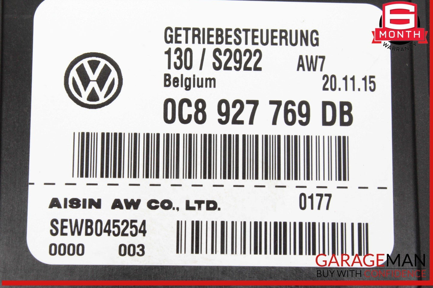 15-18 Porsche Cayenne 958 Transmission Control Unit TCU TCM 0C8927769DB OEM