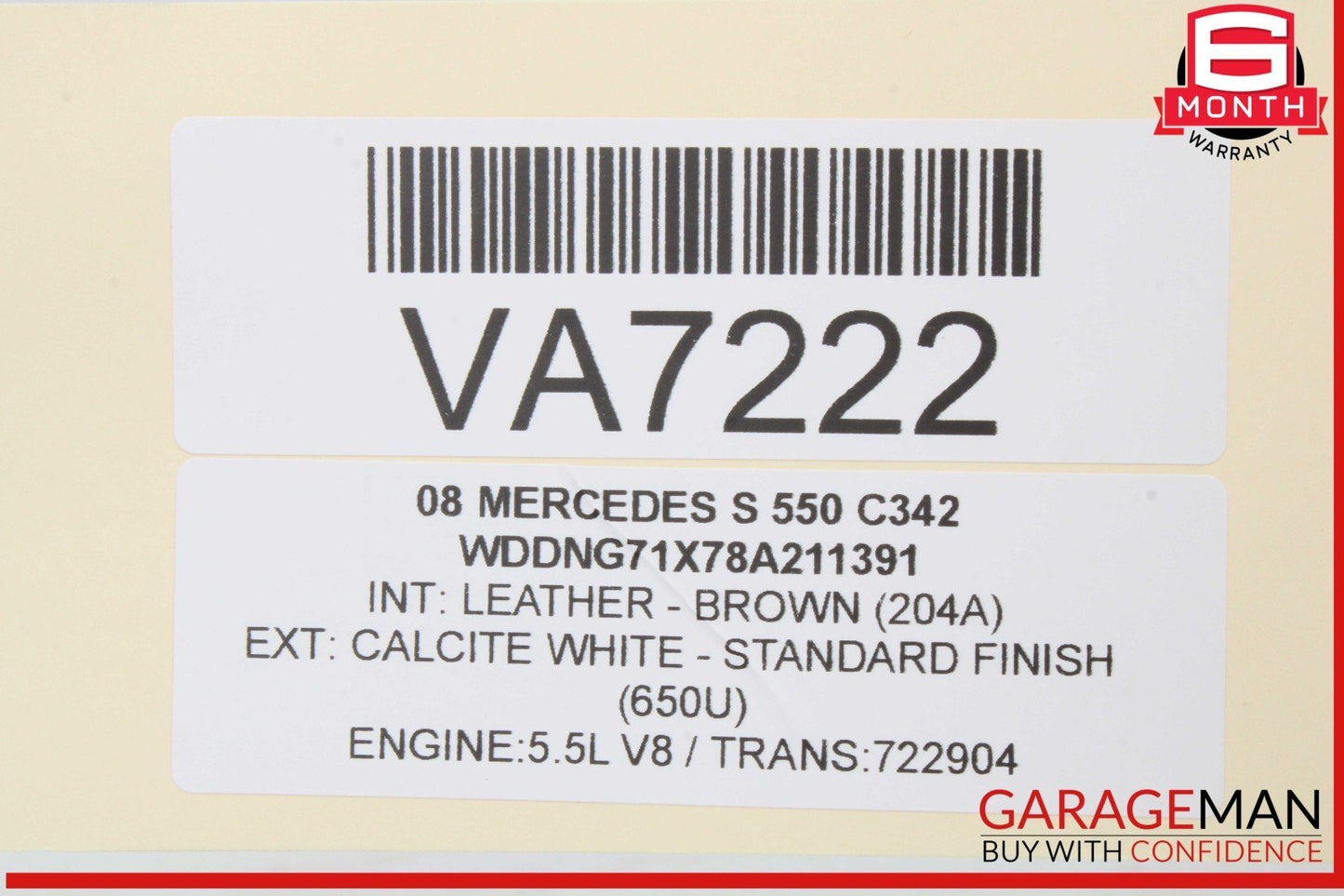07-13 Mercedes W221 S550 S400 S600 Rear Left or Right Side Window Control Switch