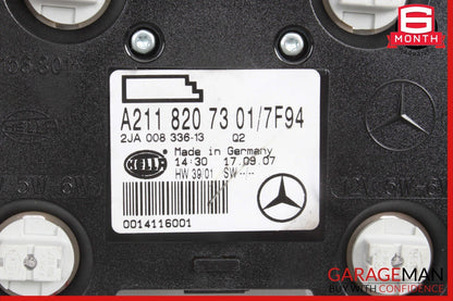 07-09 Mercedes W211 E350 E550 E63 Rear Overhead Dome Light 2118207301 OEM Gray