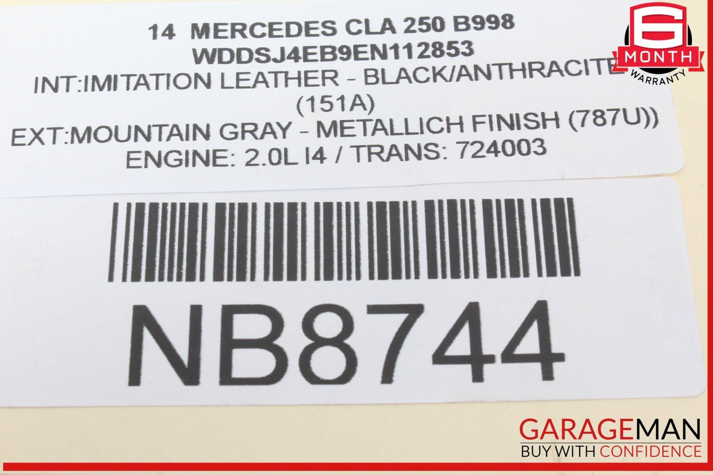 14-19 Mercedes W117 CLA250 Rear Right Side Suspension Lower Control Arm