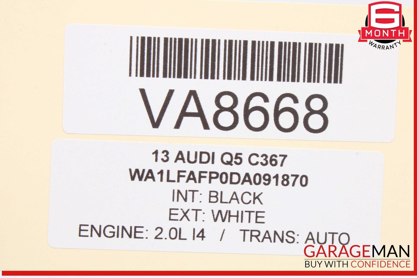 09-17 Audi Q5 SQ5 Rear Trunk Lid Hatch Windshield Wiper Motor 8R0955711B OEM