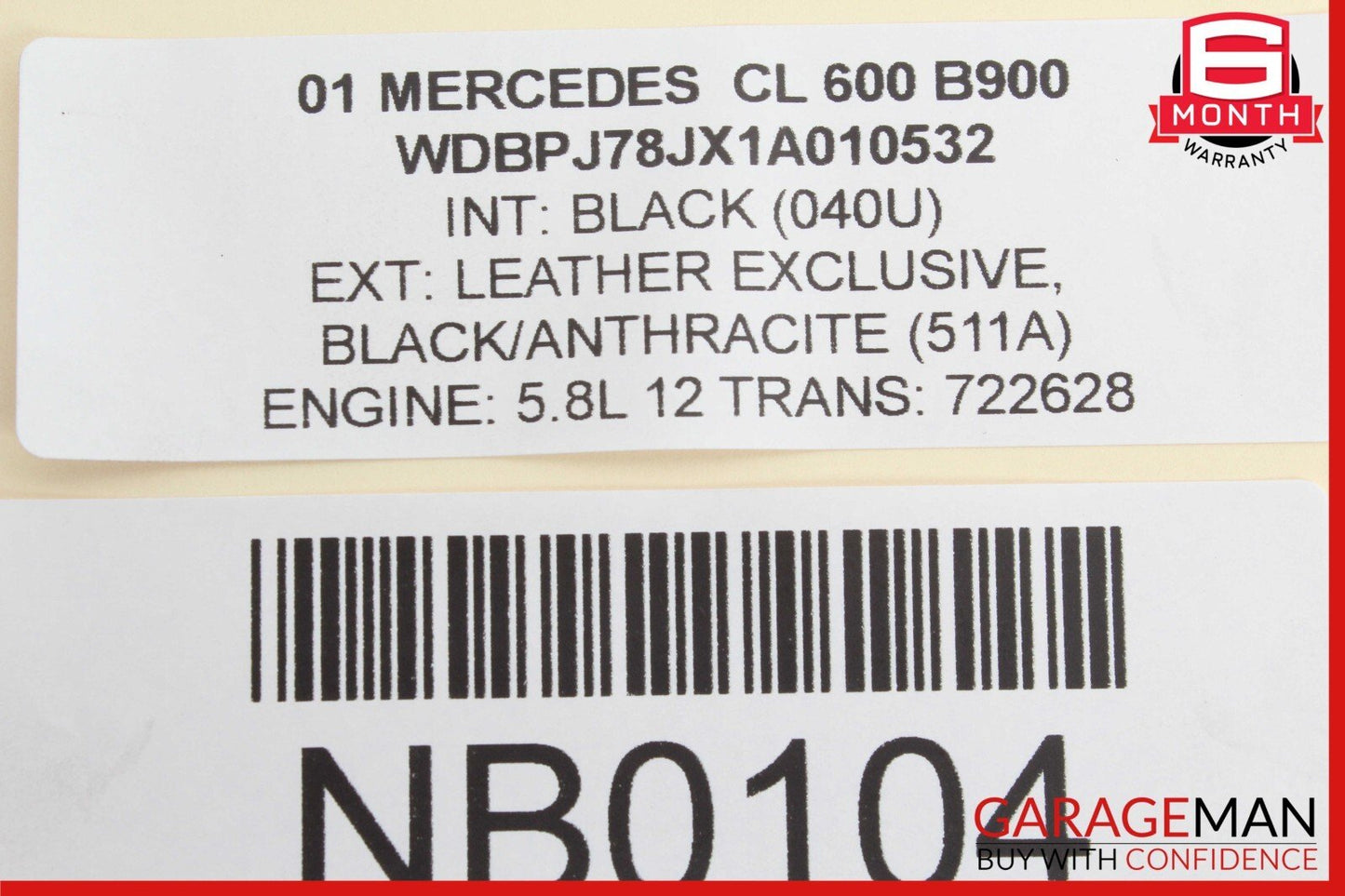 00-06 Mercedes CL600 S430 Front Left / Right Side Transverse Lower Control Arm