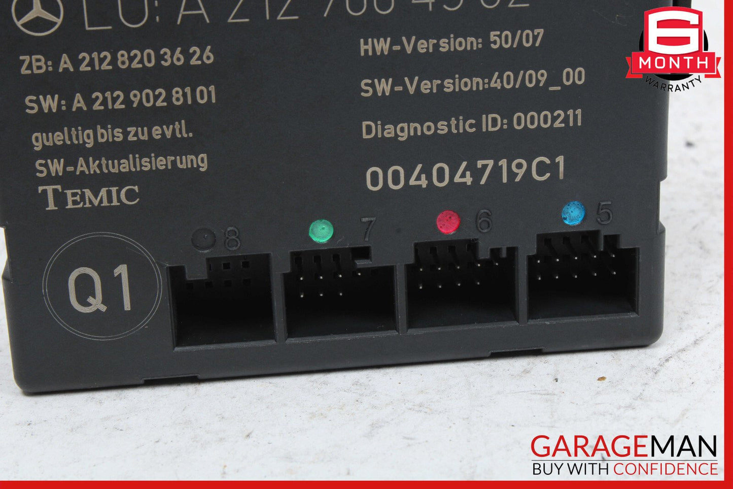 08-18 Mercedes X204 GLK350 E550 E400 Front Right Side Door Control Module OEM