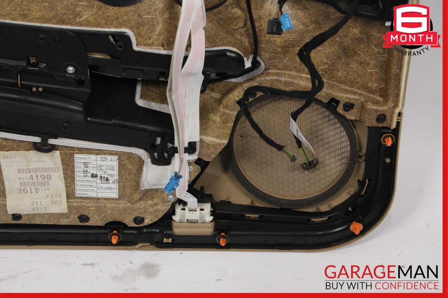 07-09 Mercedes W211 E350 Front Right Interior Door Panel Trim Assembly Brown