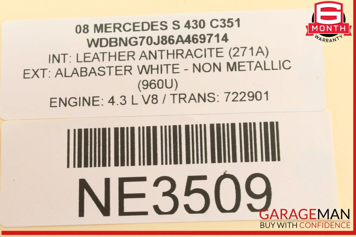 00-06 Mercedes W220 S430 Front Left or Right Side Hood Lock Latch 2208800060 OEM
